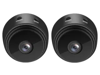 2 stk. Mini WiFi camera Full HD 4,5 cm Ø.