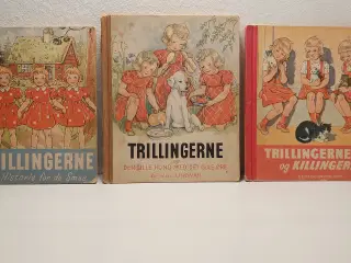 Maj Lindman:3 stk Trillingerne bøger. Ca 1950.