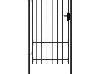 Hegnslåge med spydtop stål 1 x 1,75 m sort