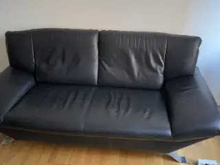 2 Pers. Lædersofa