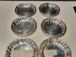 Sølv glas bakker
