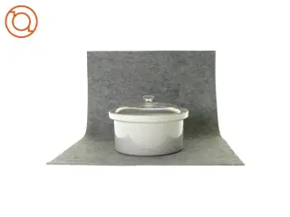 Rund porcelæns skål med låg