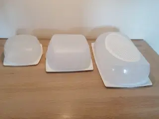 Tupperware hvide ostebokse med membran