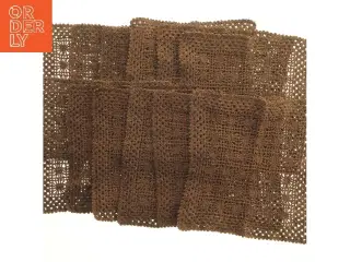 Brune strikkede bomuld klude (str. 28x29 cm)