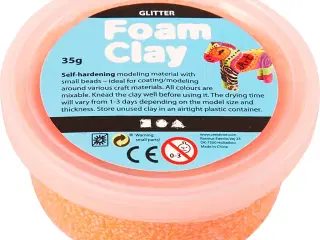 Foam Clay®, glitter, orange, 35g/ 1 ds.