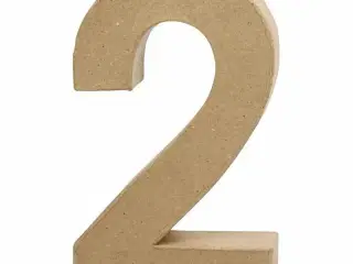 Tal, 2, H: 20,5 cm, B: 12 cm, tykkelse 2,5 cm, 1 stk.