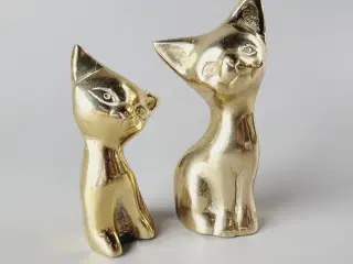 ⭐️- Vintage Messing Katte - Smukt Par 