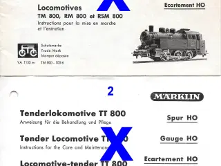 Marklin: Vejledninger. til ældre lokomotiver 