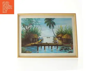 Malet landskab (str. 43 x 33 cm)