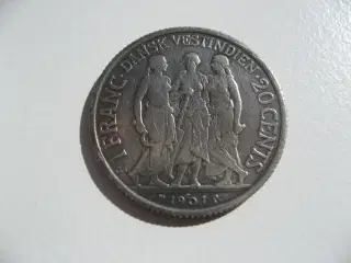 DVI Flot 1 Franc/20 Cents 1907, den gode