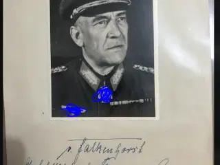 Nikolaus Von Falkenhorst signatur. ww2 besættelsen