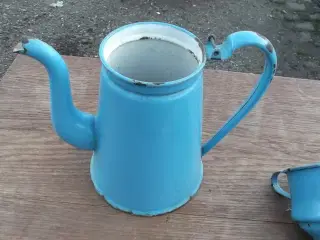 kaffekande i blå emalje