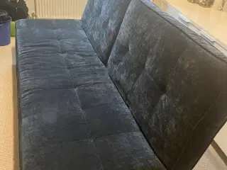 Sovesofa som ny - grå velour-nu nedsat pris