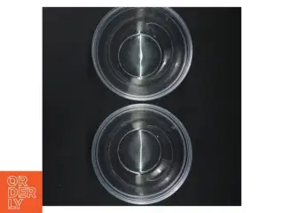 Sæt af 2 glas skåle (str. Ø 17 cm)