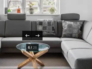 Hjørnesofa med chaiselong og openend