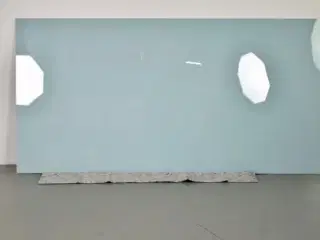 Chat board whiteboard glastavle i lyseblå