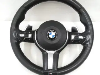 M Sportsrat læder med paddelshift - BMW ///M-sport (Airbag medfølger) K26117 F12 F13 F06 GC F10 LCI F11 LCI F07 GT LCI F06 GC LCI F12 LCI