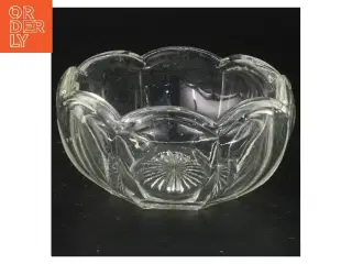 Glasskål med mønster (str. Ø 10x5 cm)