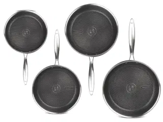 Stort hybrid pandesæt 24, 26, 28 og 30 cm.