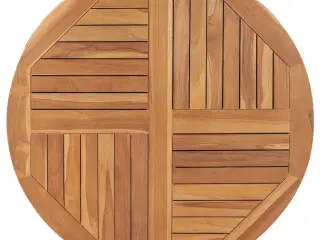 Bordplade 2,5 cm 90 cm rund massivt teaktræ