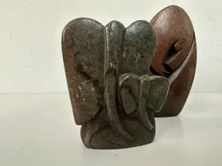 Lille samling afrikanske sten figurer