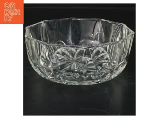 Krystalskål med mønster (str. Ø 17 cm)