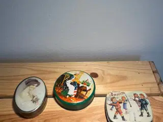 4 Unikke Miniature-metaldåser (Retro/Vintage)