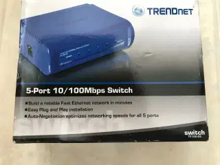  Trendnet 5-Port 10/100 Mbps Switch. 
