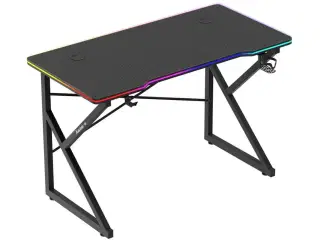Gamingbord Huzaro Hero 1.7 RGB – sort, 120×60 cm