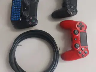 Playstation controllere. Skærmkabe