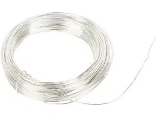 Metaltråd, tykkelse 1 mm, forsølvet, 4m/ 1 rl.