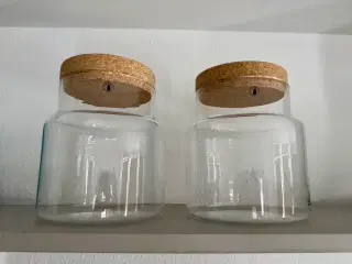 Opbevaringsglas med korklåg