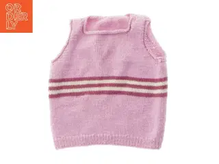 Strikket vest (str. Bryst, 32 cm. længde, 35 cm)