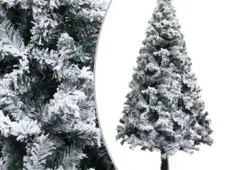 Kunstigt juletræ med sne 150 cm PVC grøn
