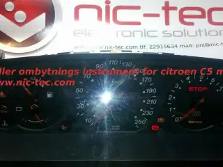 Reparation af speedometer / instrumentbræt på Citroen C5