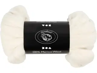 Luksuriøs Merinould 21 my - Råhvid 100g