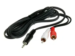 Adapterkabel 3,5mm minjack til phono 1,5 meter