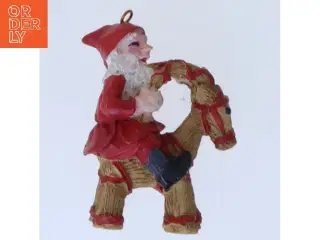 Glas nisse med hest (str. 4,5 cm)