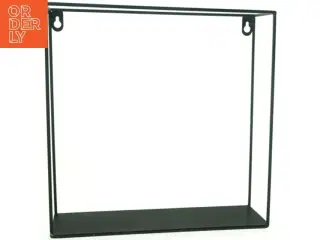 Sort metalhylde til ophæng (str. 30 x 30 x 10 cm)