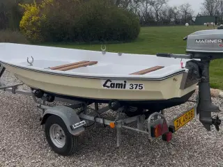 Lami 375 jolle + 4hk 2-takt Mariner + trailer