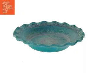 Rillet keramisk dekorationsskål fra Bay (str. Ø 28 cm)