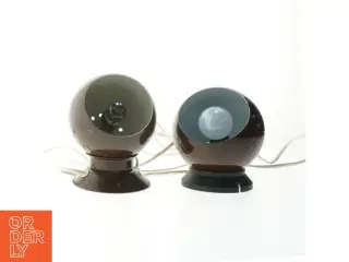 To kugleformede bordlamper (str. 13 og 15 cm)