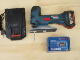 Bosch stiksav med batterier og lader