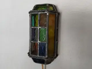 Blyindfattet loftlampe i meget fin stand