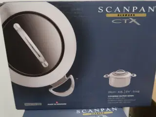 1 stk. Gryde CTX non-stick 4,8 ltr Scanpan m/låg