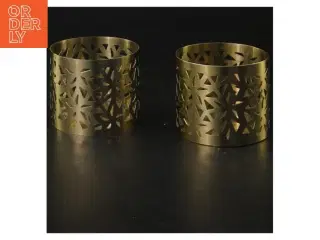 Messing lysestager fra H&M (str. Ø 6,5x5,5 cm)