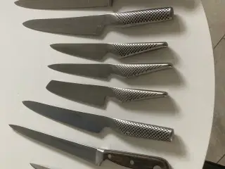 køkkenknive sælges bla. Global knive (nyslebet)