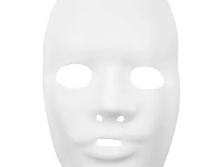 Helmaske, H: 24 cm, B: 15,5 cm, hvid, 12stk./ 1 pk.