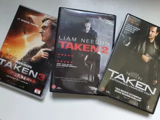 Taken 1, 2 og 3 film med Liam Neeson 