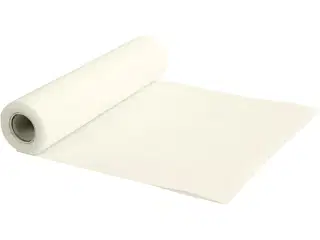 Elegant Creme Bordløber i Imiteret Stof, 10m